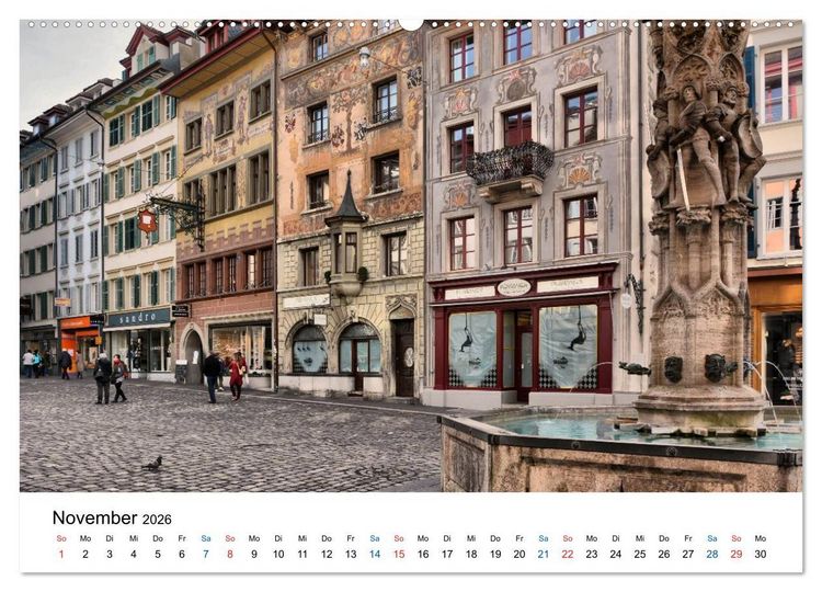 Produktbild: Unterwegs in Luzern (hochwertiger Premium Wandkalender 2026 DIN A2 quer), Kunstdruck in Hochglanz
