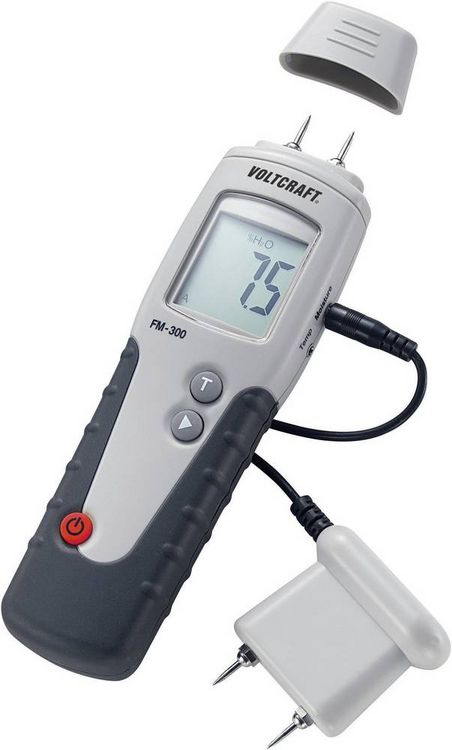 Produktbild: VOLTCRAFT FM-300 Holzfeuchtemessger&auml;t Messbereich Holzfeuchtigkeit (Bereich) 6 bis 99 % vol Temperaturmessung