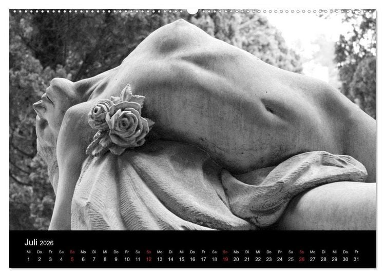 Produktbild: Lebende Steine - Skulpturen auf dem Friedhof Staglieno (Wandkalender 2026 DIN A2 quer), CALVENDO Monatskalender