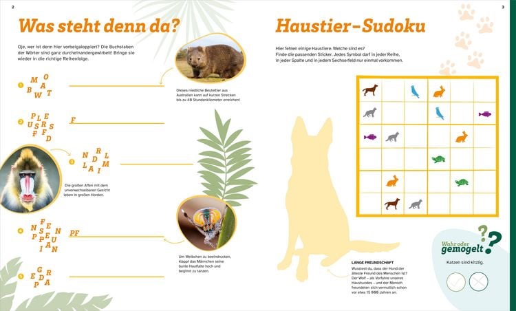 Produktbild: WAS IST WAS R&auml;tseln und Stickern: Tiere