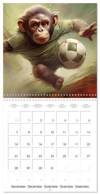 Produktbild: Kicking baby monkeys (Wall Calendar 2026 12 &times; 12 Inch) CALVENDO 12 Month Wall Calendar