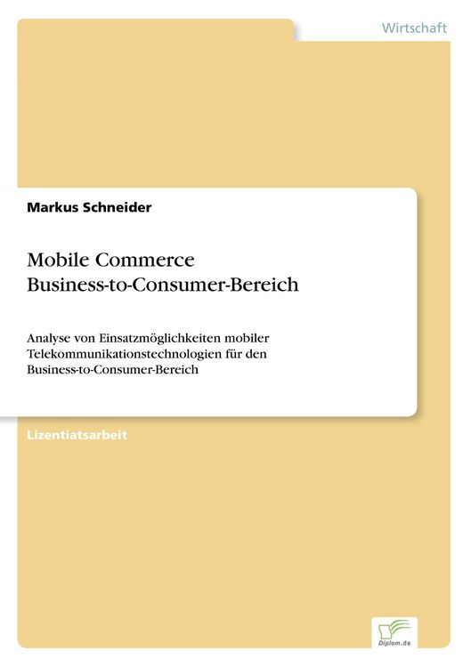 Produktbild: Mobile Commerce Business-to-Consumer-Bereich