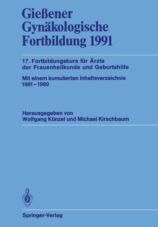 Produktbild: Gie&szlig;ener Gyn&auml;kologische Fortbildung 1991