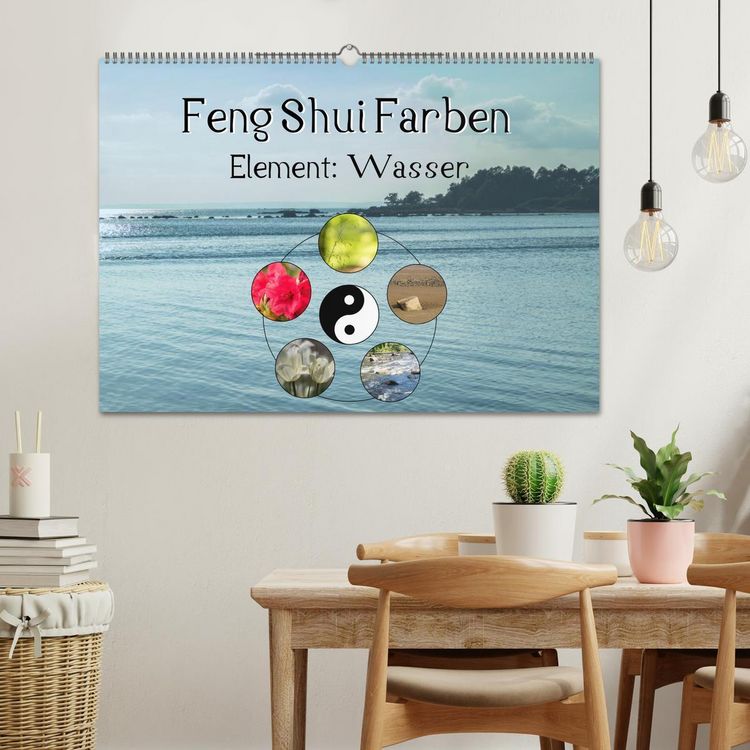 Produktbild: Feng Shui Farben - Element Wasser (Wandkalender 2026 DIN A2 quer), CALVENDO Monatskalender