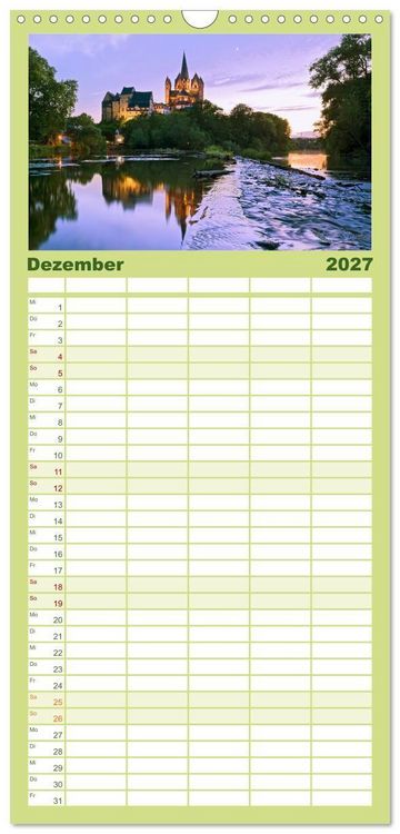 Produktbild: Familienplaner 2027 - Sehnsuchtsziel Lahn mit 5 Spalten (Wandkalender, 21 x 45 cm) CALVENDO