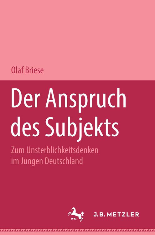 Produktbild: Der Anspruch des Subjekts