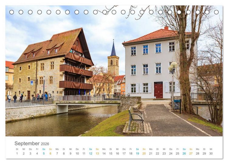 Produktbild: Erfurt - Stadt der T&uuml;rme (Tischkalender 2026 DIN A5 quer), CALVENDO Monatskalender