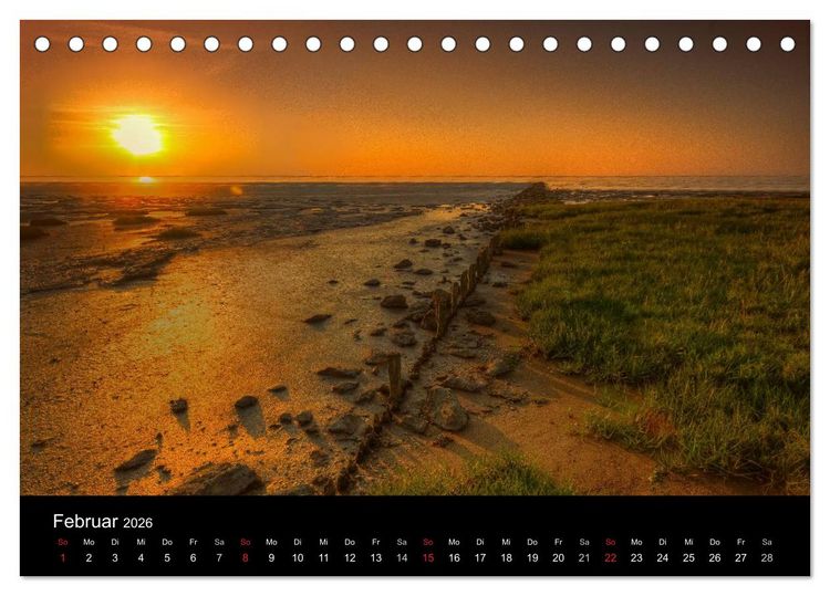 Produktbild: Sylt Morsumer Kliffabende Fotografien von Tobias Thiele (Tischkalender 2026 DIN A5 quer), CALVENDO Monatskalender