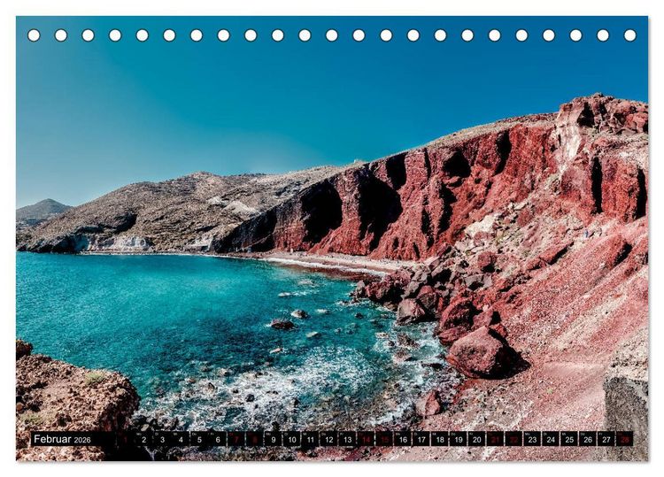 Produktbild: Santorini - Perle in der &Auml;gais (Tischkalender 2026 DIN A5 quer), CALVENDO Monatskalender