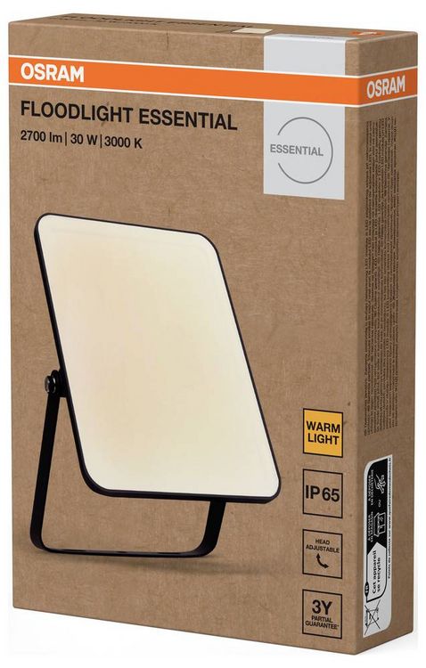 Produktbild: OSRAM HOMELIGHTING Floodlight Essential 30W 3000K 4099854429750 LED-Au&szlig;enstrahler 30.00 W Leuchtfarben: Warmwei&szlig;