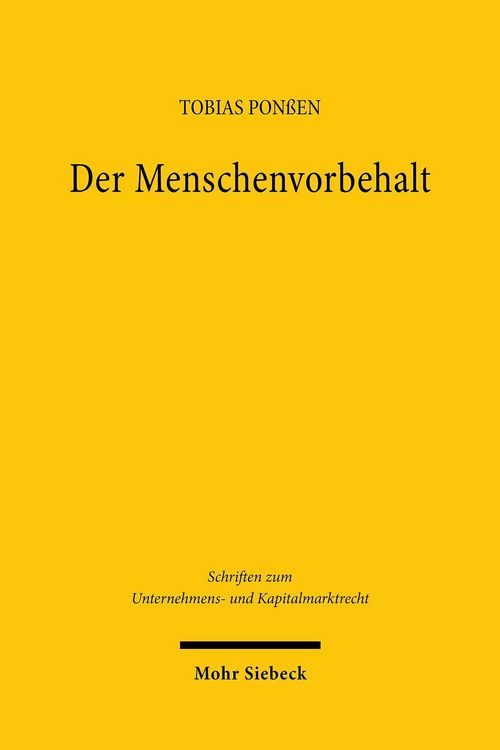 Produktbild: Der Menschenvorbehalt