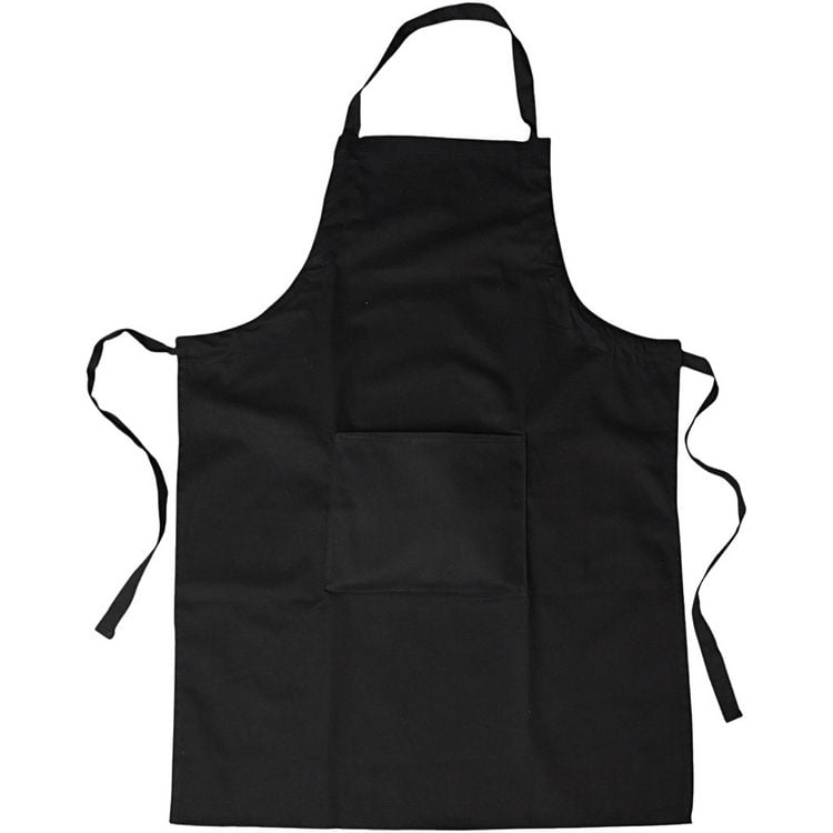 Produktbild: Creativ Company Sch&uuml;rze, L 89 cm, B 66 cm, Gr&ouml;&szlig;e M-XL cm, 210 g, schwarz