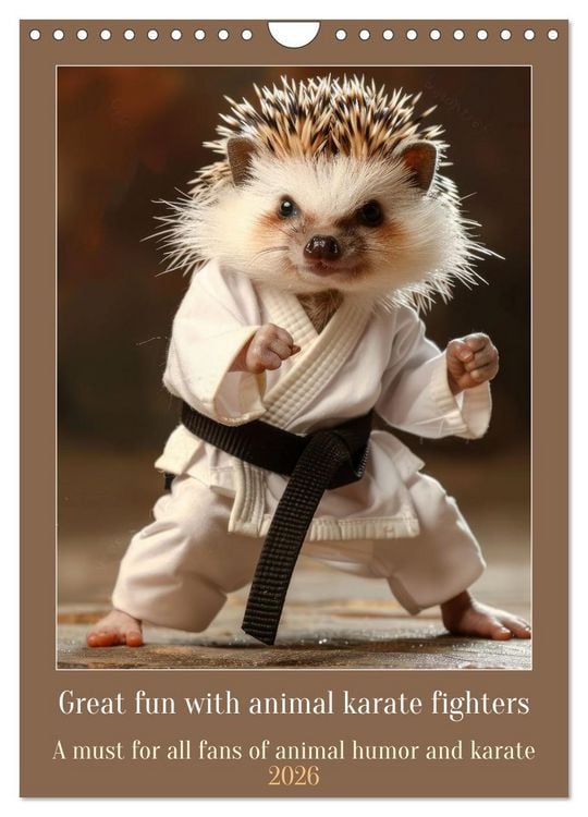 Produktbild: Great fun with animal karate fighters (Wall Calendar 2026 DIN A4 portrait), CALVENDO 12 Month Wall Calendar