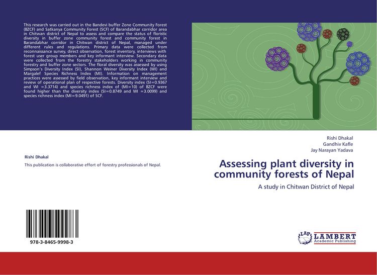 Produktbild: Assessing plant diversity in community forests of Nepal