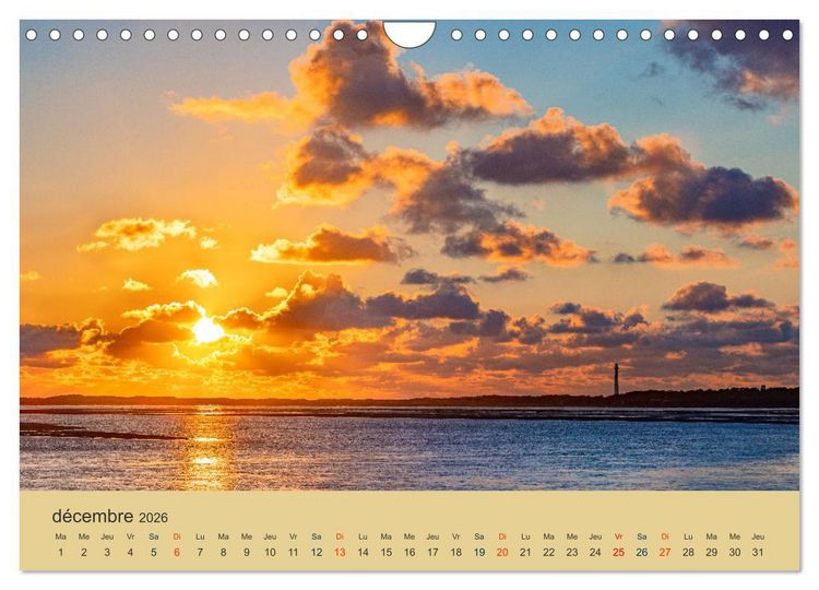 Produktbild: Charente-Maritime vacances sur la c&ocirc;te atlantique (Calendrier mural 2026 DIN A4 vertical), CALVENDO calendrier mensuel