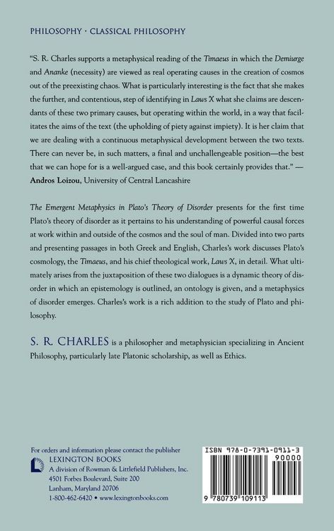 Produktbild: Emergent Metaphysics in Plato's Theory of Disorder
