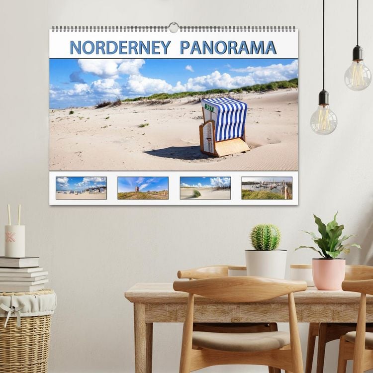 Produktbild: NORDERNEY PANORAMA (Wandkalender 2026 DIN A2 quer), CALVENDO Monatskalender