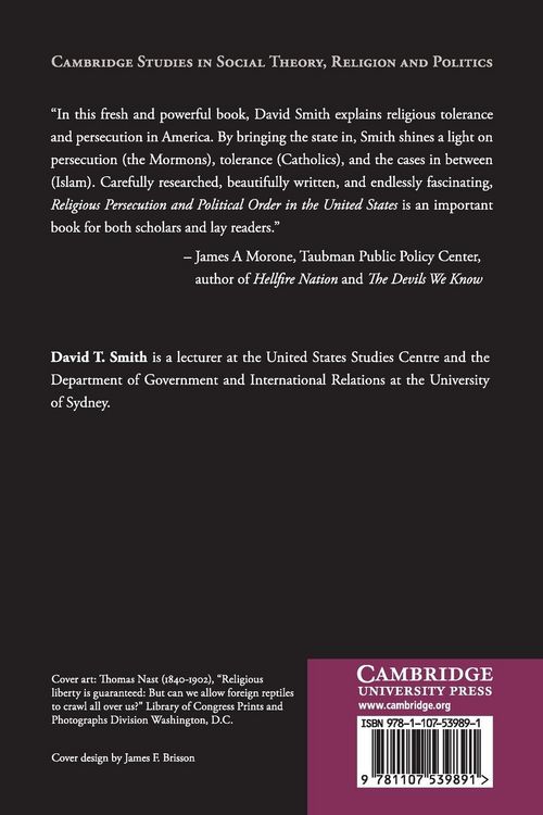 Produktbild: Religious Persecution and Political Order in the United States