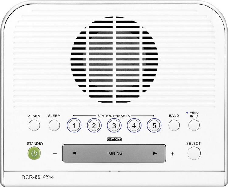 Produktbild: Sangean DCR-89+ Radiowecker DAB+, UKW AUX Wei&szlig;