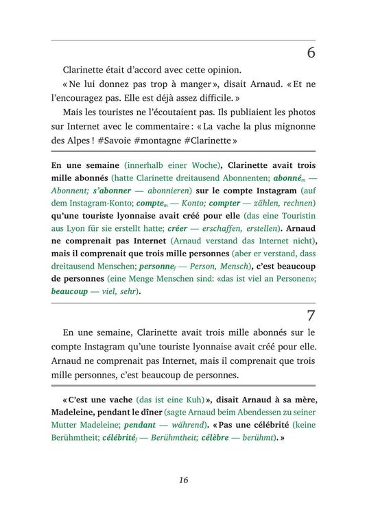 Produktbild: La Vache de la Montagne - Franz&ouml;sisch lernen mit lustigen Kurzgeschichten A1-A2 (+ Audio-CD)