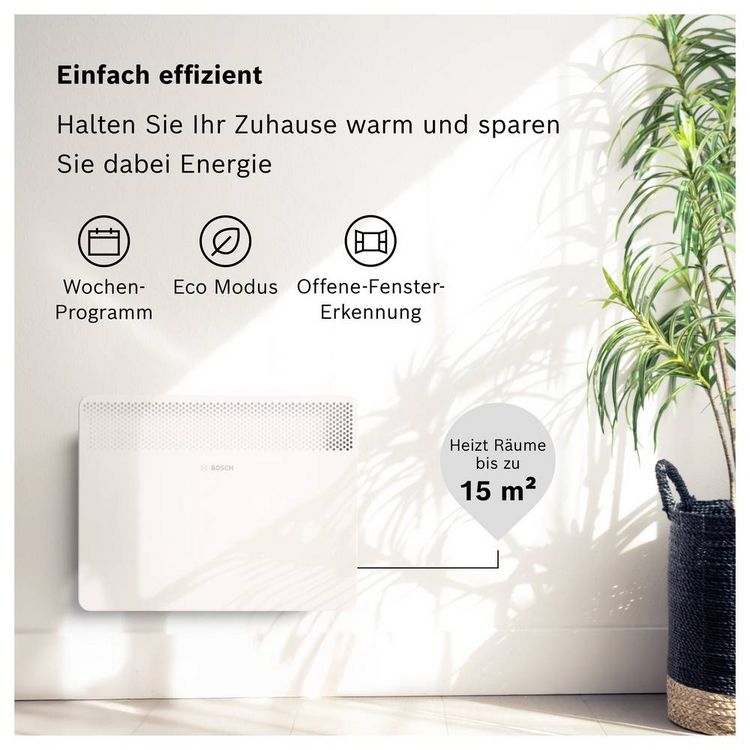 Produktbild: Bosch Home Comfort 7738345645 HC4000-15 Konvektor 1500W Wei&szlig;