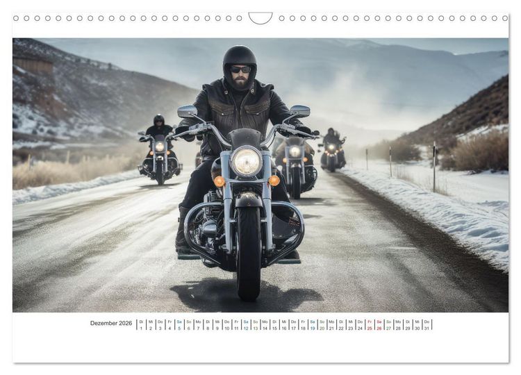 Produktbild: Biker in unendlicher Weite (Wandkalender 2026 DIN A3 quer), CALVENDO Monatskalender