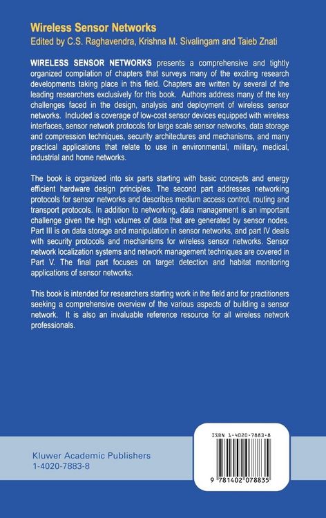 Produktbild: Wireless Sensor Networks