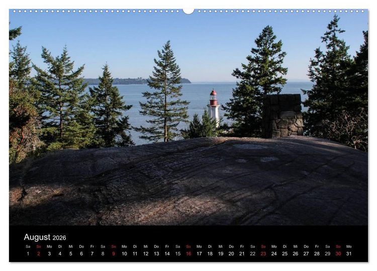 Produktbild: Kanadas Westen 2026 (Wandkalender 2026 DIN A2 quer), CALVENDO Monatskalender