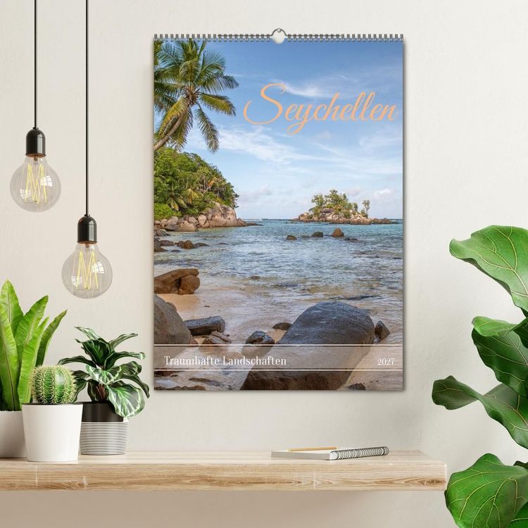 Produktbild: Seychellen -Traumhafte Landschaften (Wandkalender 2027 DIN A2 hoch), CALVENDO Monatskalender