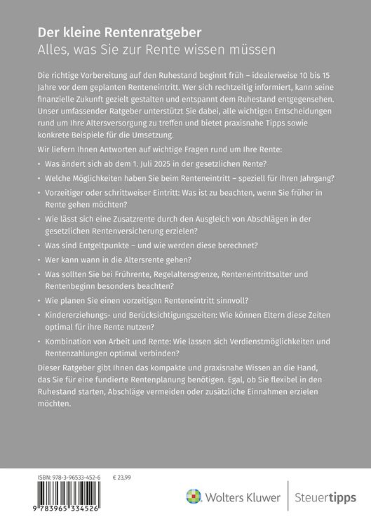 Produktbild: Der kleine Rentenratgeber