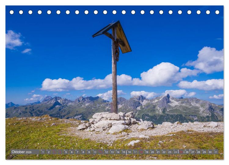 Produktbild: Wanderziele rund um Oberstdorf (Tischkalender 2026 DIN A5 quer), CALVENDO Monatskalender