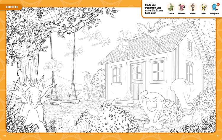 Produktbild: Pok&eacute;mon: Das gro&szlig;e Wimmelmalbuch der 9 Regionen