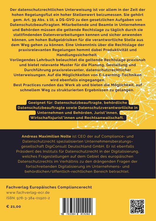 Produktbild: Die datenschutzrechtliche Unterweisung