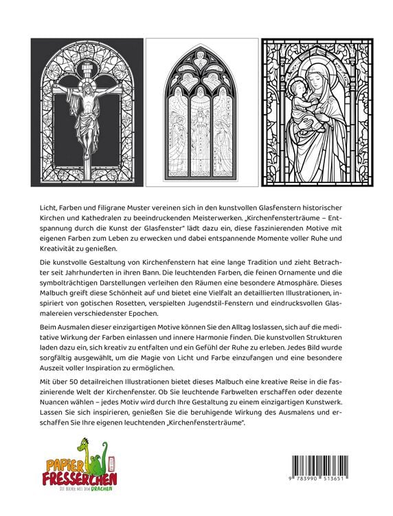Produktbild: Kirchenfenstertr&auml;ume - Entspannung durch die Kunst der Glasfenster