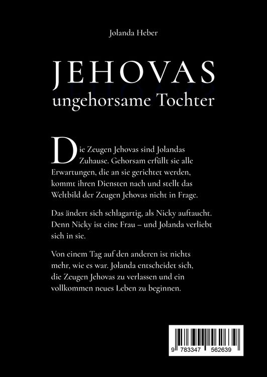 Produktbild: Jehovas ungehorsame Tochter