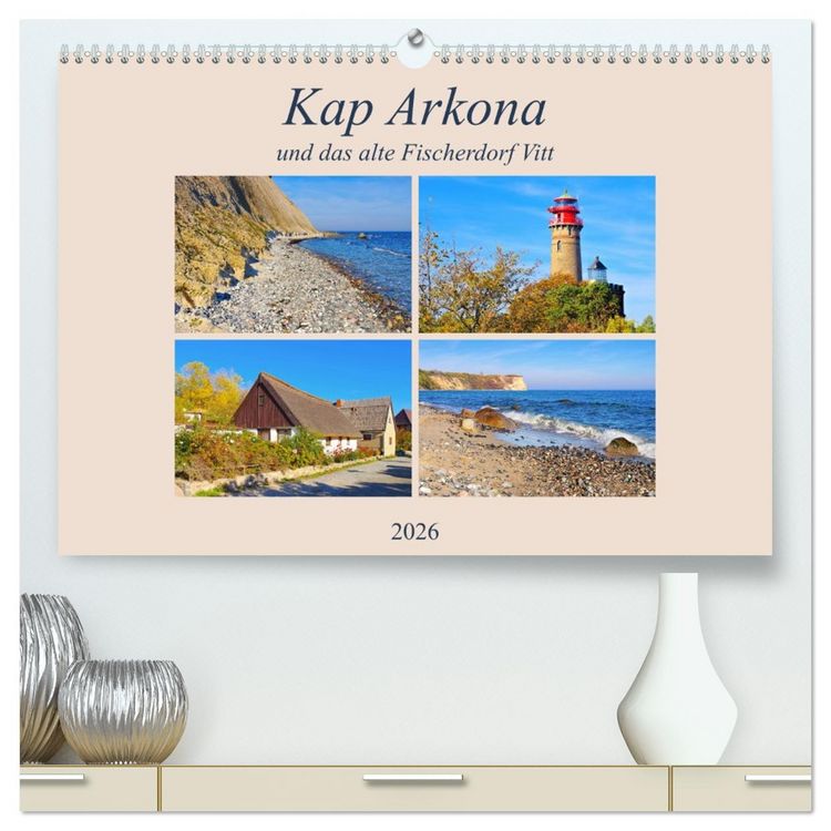 Produktbild: Kap Arkona und das alte Fischerdorf Vitt (hochwertiger Premium Wandkalender 2026 DIN A2 quer), Kunstdruck in Hochglanz