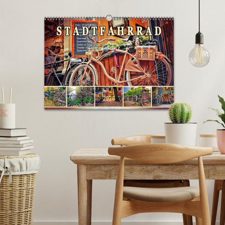 Produktbild: Stadtfahrrad (Wandkalender 2026 DIN A3 quer), CALVENDO Monatskalender