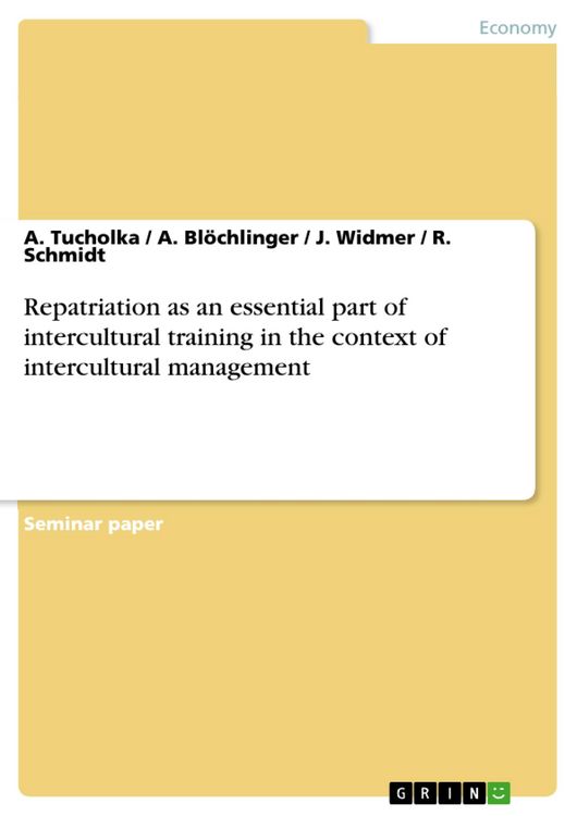 Produktbild: Repatriation as an essential part of intercultural training in the context of intercultural management