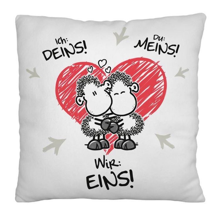 Produktbild: Pl&uuml;schkissen Motiv Wir eins