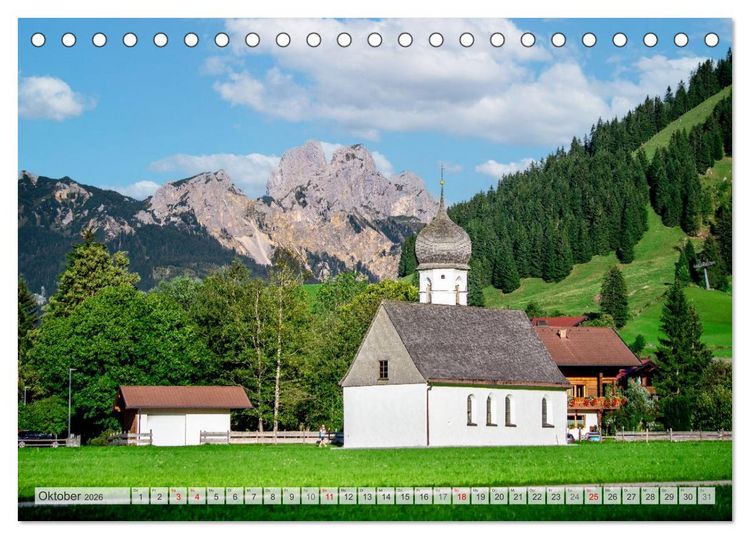 Produktbild: Urlaub im Tannheimer Tal (Tischkalender 2026 DIN A5 quer), CALVENDO Monatskalender