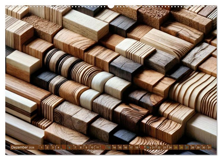 Produktbild: Faszination HOLZ - Strukturen (hochwertiger Premium Wandkalender 2026 DIN A2 quer), Kunstdruck in Hochglanz