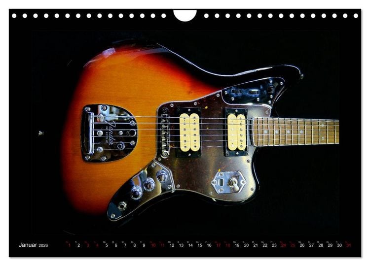 Produktbild: Rockgitarren im Blitzlicht (Wandkalender 2026 DIN A4 quer), CALVENDO Monatskalender