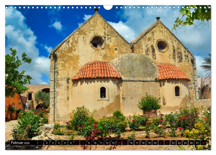Produktbild: Kl&ouml;ster und Kirchen auf Kreta (Wandkalender 2026 DIN A3 quer), CALVENDO Monatskalender
