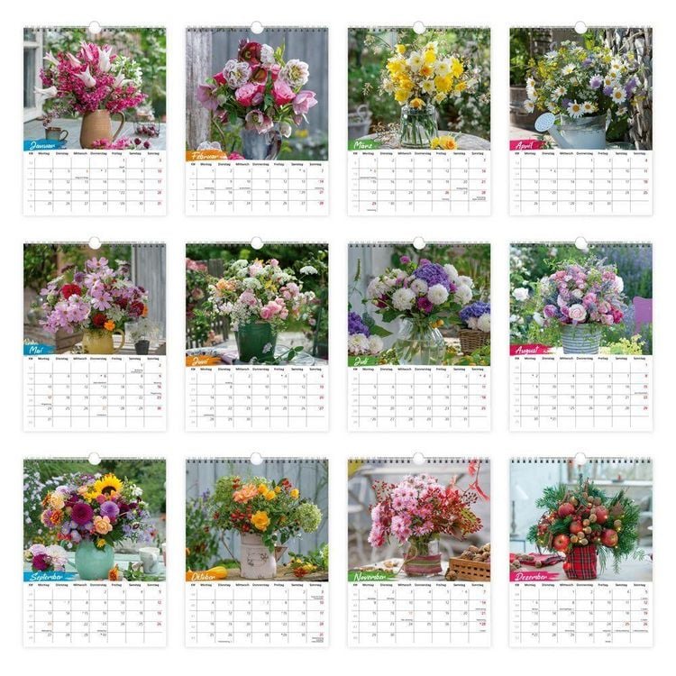 Produktbild: TR&Ouml;TSCH - Notizkalender zum H&auml;ngen Blumen 2027