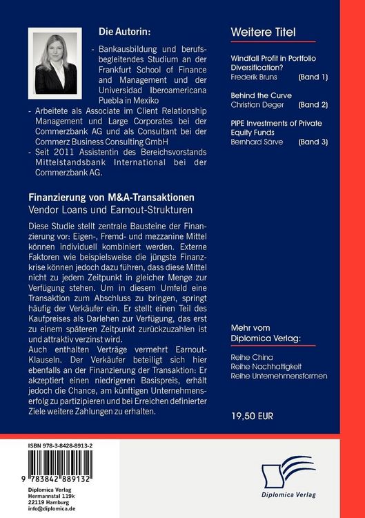 Produktbild: Finanzierung von M&A-Transaktionen: Vendor Loans und Earnout-Strukturen