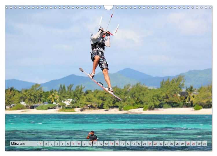 Produktbild: Kitesurfen - Action pur (Wandkalender 2026 DIN A3 quer), CALVENDO Monatskalender