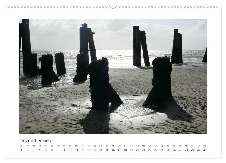 Produktbild: Wangerooge. Der Charme des Ostanlegers (Wandkalender 2026 DIN A2 quer), CALVENDO Monatskalender