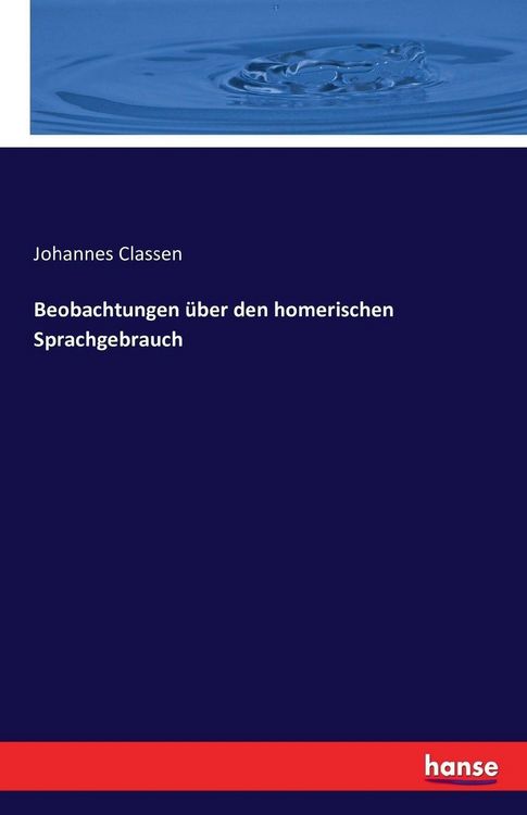 Produktbild: Beobachtungen &uuml;ber den homerischen Sprachgebrauch