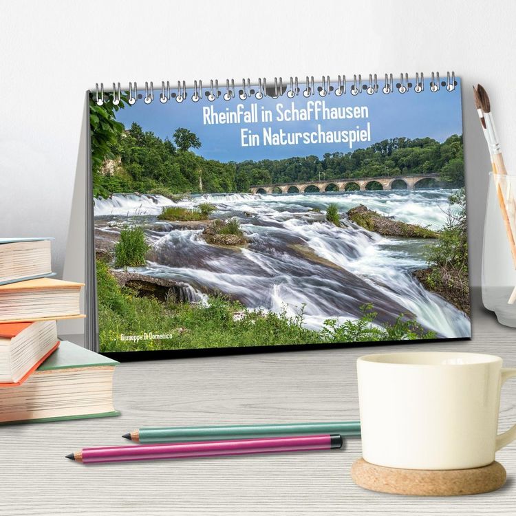 Produktbild: Rheinfall in Schaffhausen - Ein Naturschauspiel (Tischkalender 2027 DIN A5 quer), CALVENDO Monatskalender