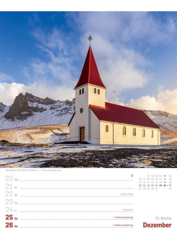 Produktbild: Island Wochenplaner Kalender 2027 | Die Insel aus Feuer und Eis